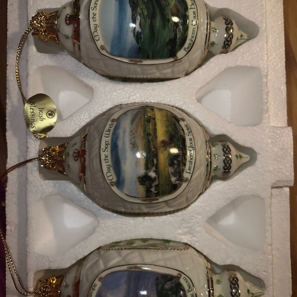 Bradford Editions Irish Blessings Heirloom Porcelain Ornaments Christmas holiday - Picture 1 of 6